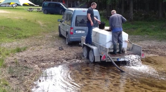 В озеро Усмас запусщени однолетние малки судака.